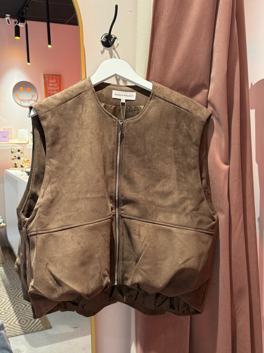 Soft suède gilet