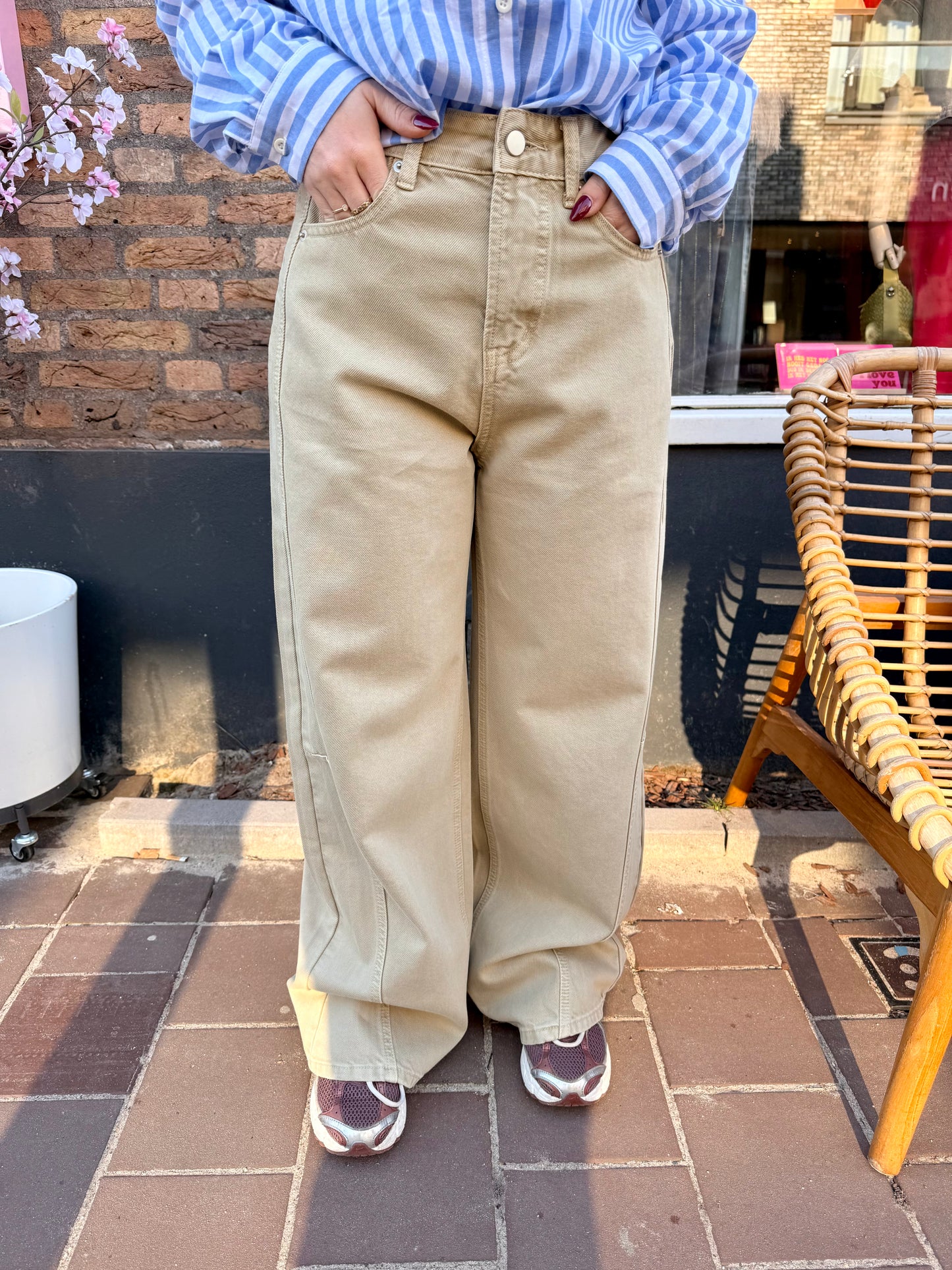 Ballon jeans taupe