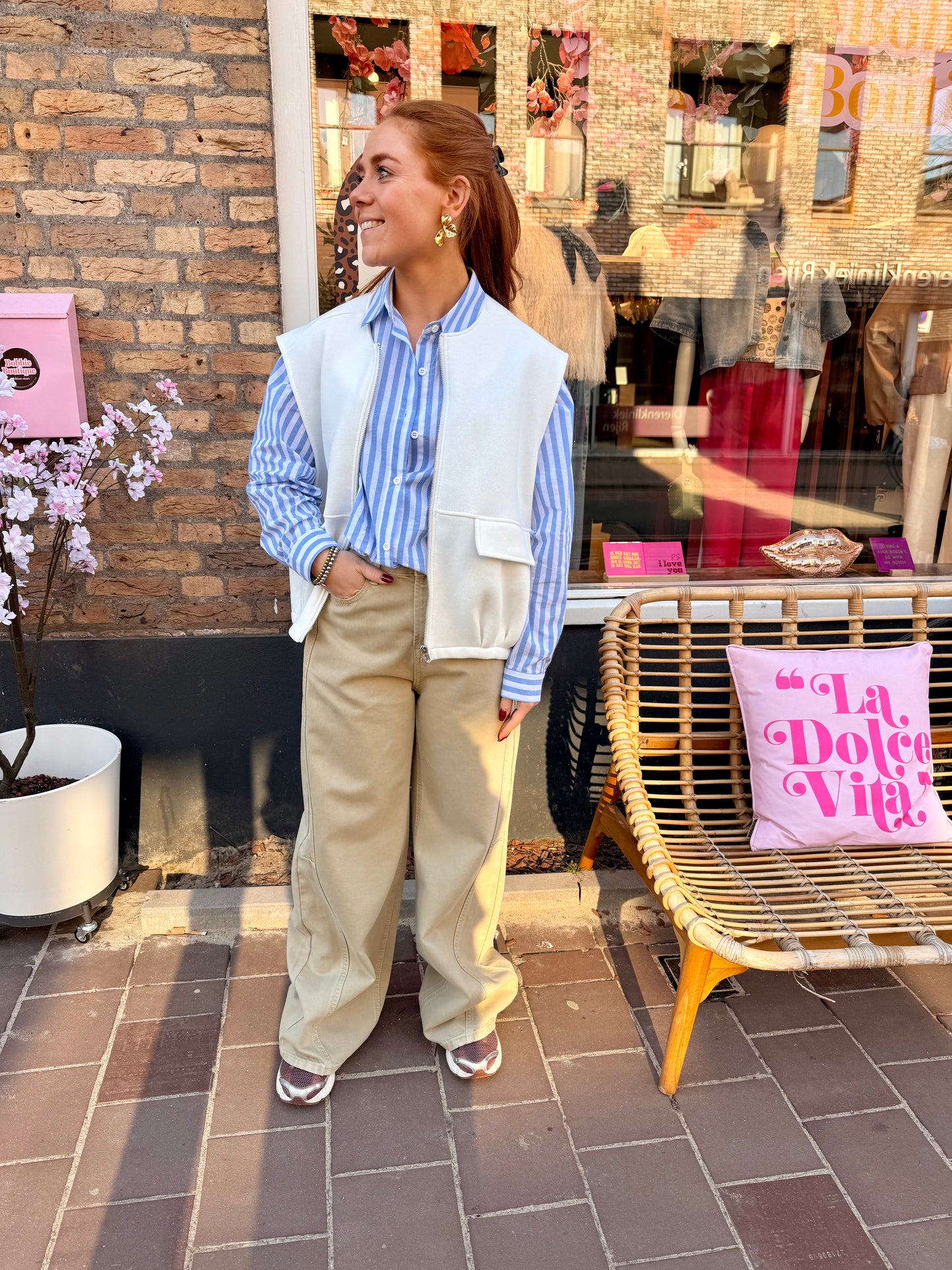 Ballon jeans taupe