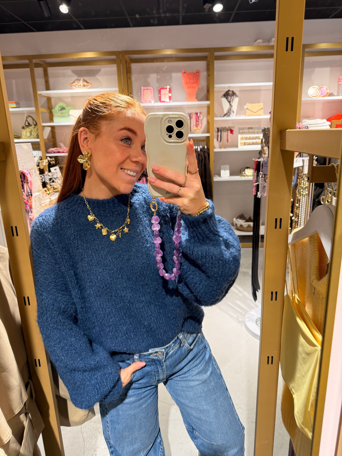 Knitted cozy sweater