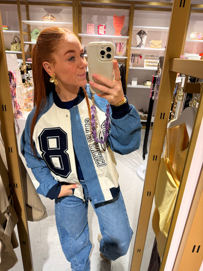 Baseball jacket denim