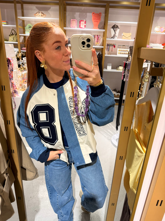 Baseball jacket denim