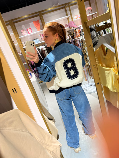 Baseball jacket denim