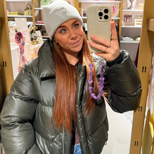Puffer jas khaki