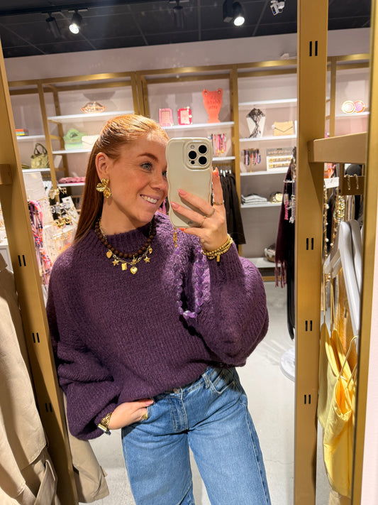 Knitted cozy sweater