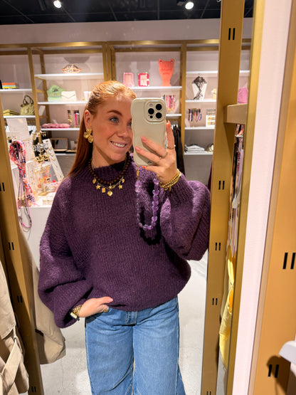 Knitted cozy sweater