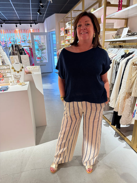 Linnen broek streep