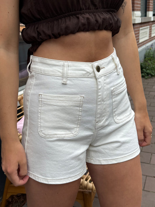 Denim short ecru