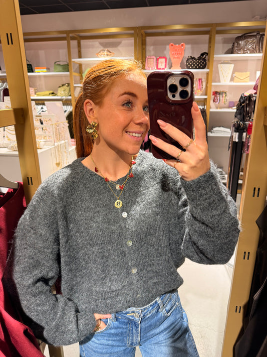 Grey cardigan longsleeve