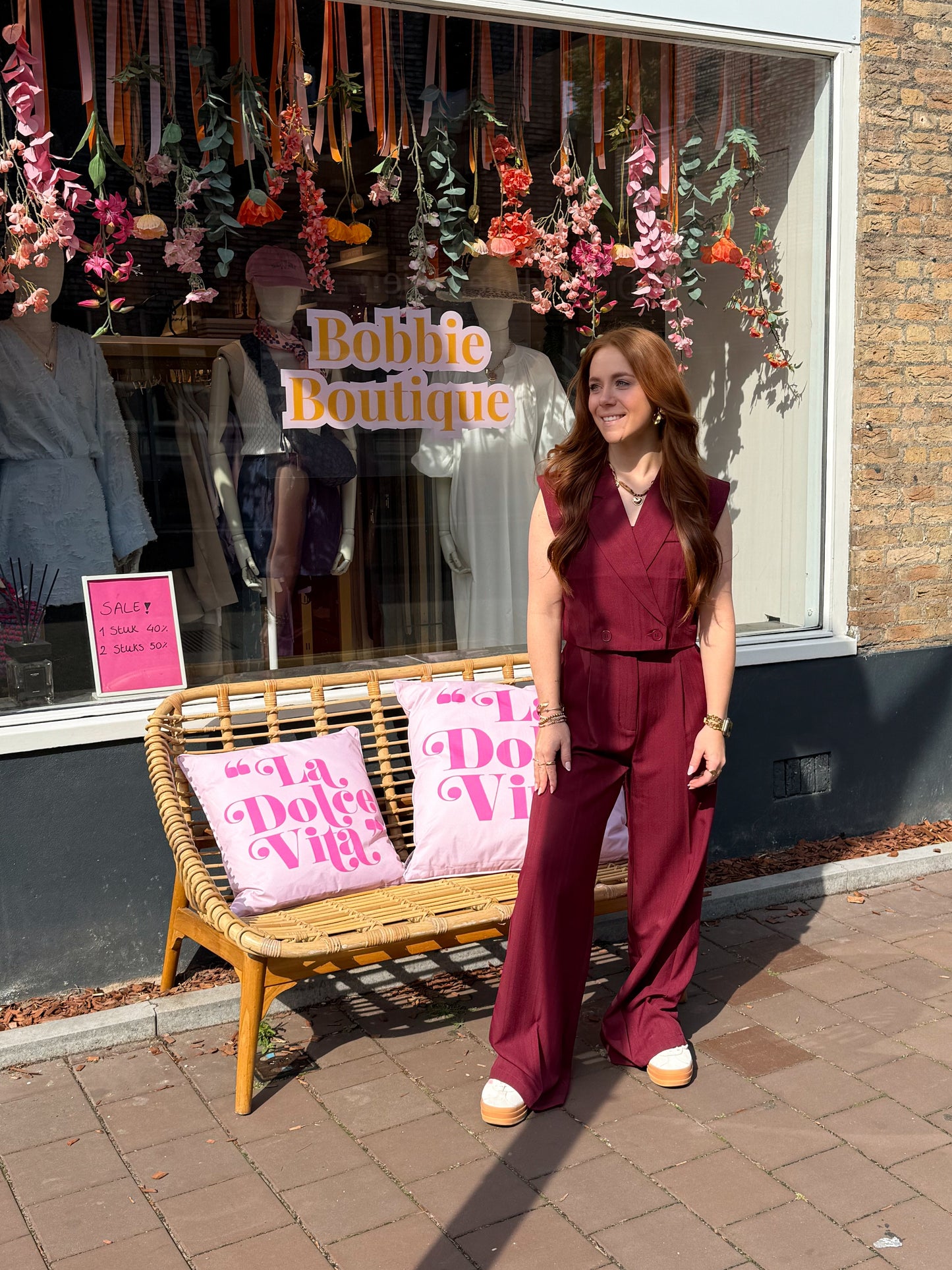Pantalon Lizzy bordeaux