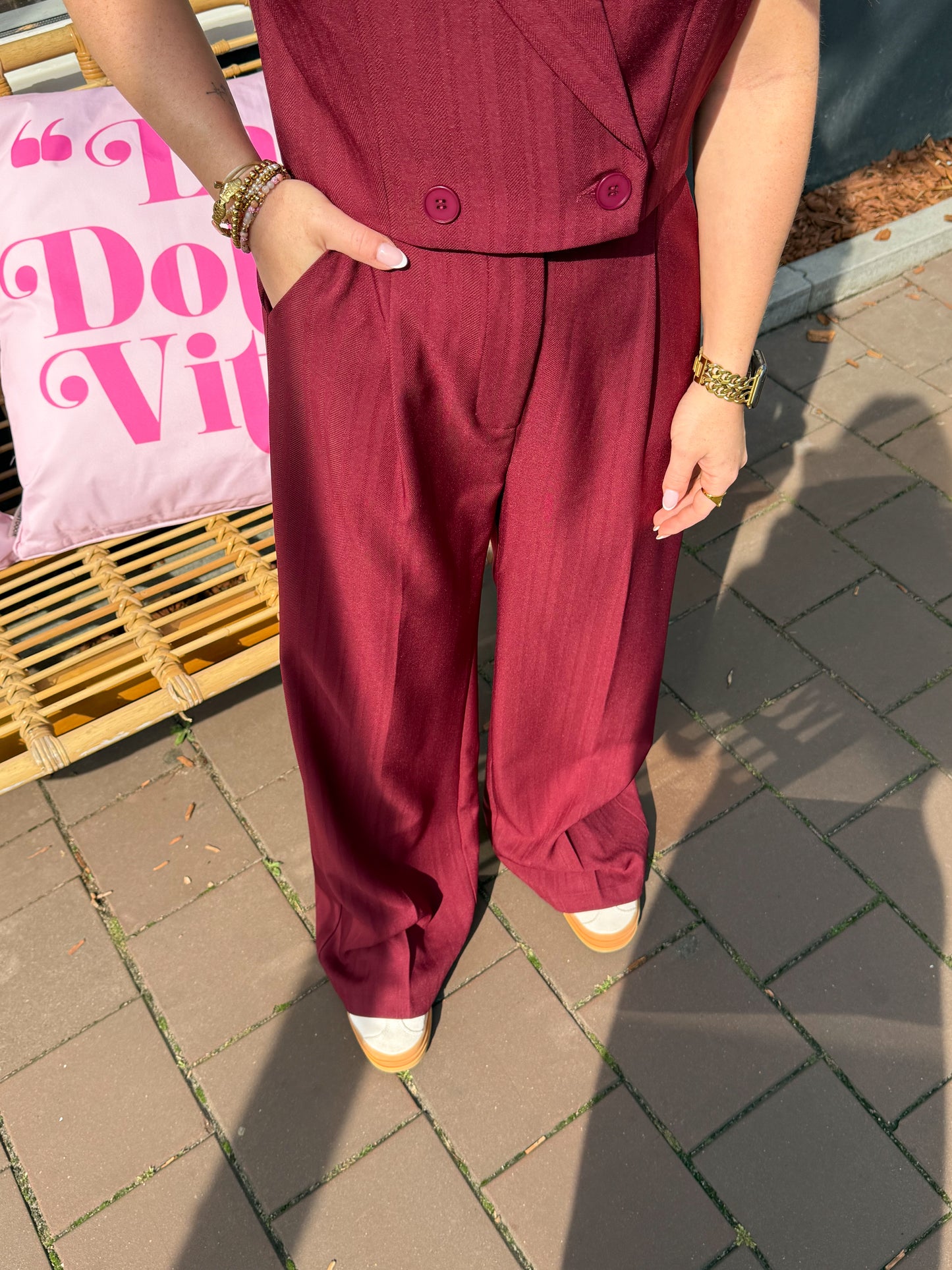 Pantalon Lizzy bordeaux