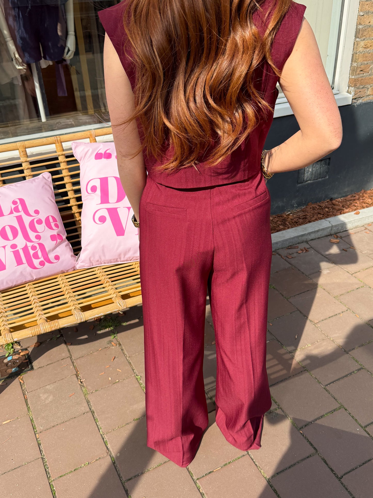Pantalon Lizzy bordeaux