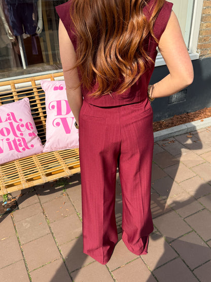 Pantalon Lizzy bordeaux