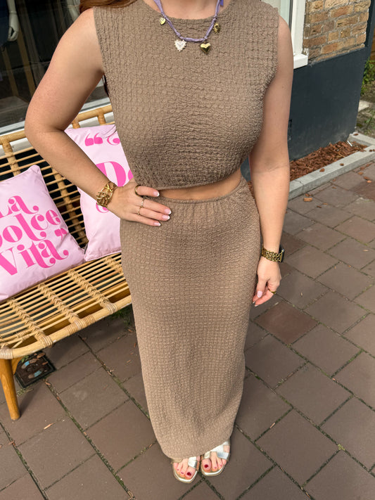 Jurk Lynn camel