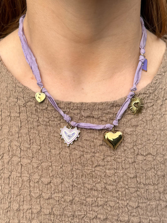 Bandana ketting paars
