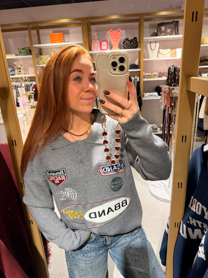 Racing poloshirt grey