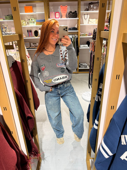 Racing poloshirt grey