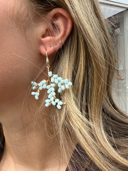 oorbellen takjes blauw