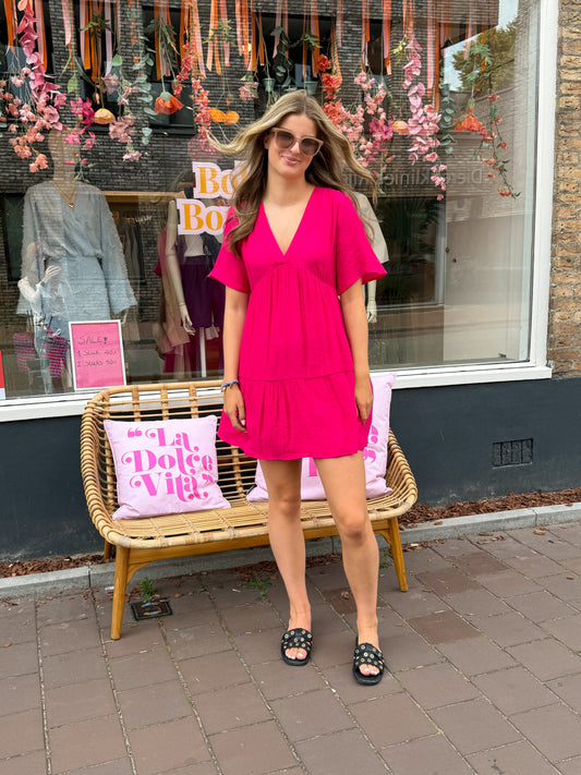 Jurk Eva fuchsia