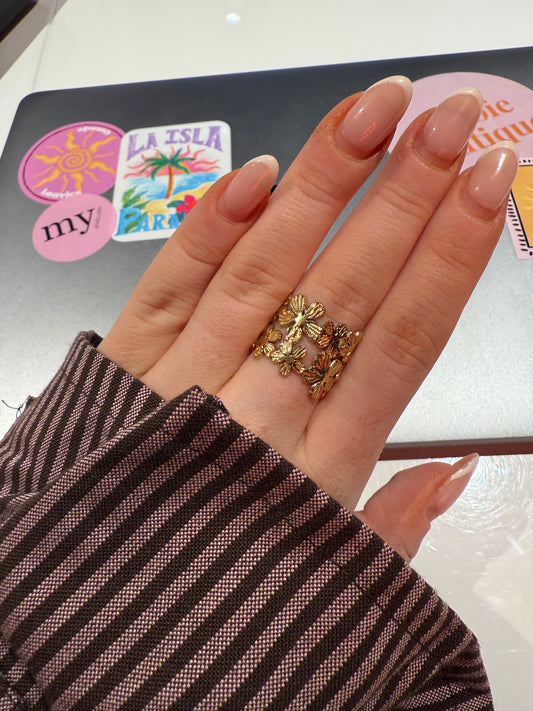 Statement ring bloemen