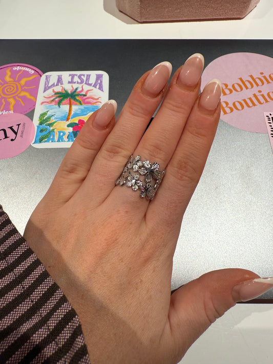 Statement ring bloemen