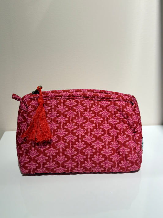 Toilettas klein print rood