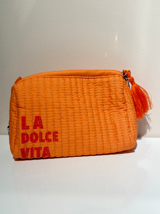 Toilettas la dolce vita oranje klein