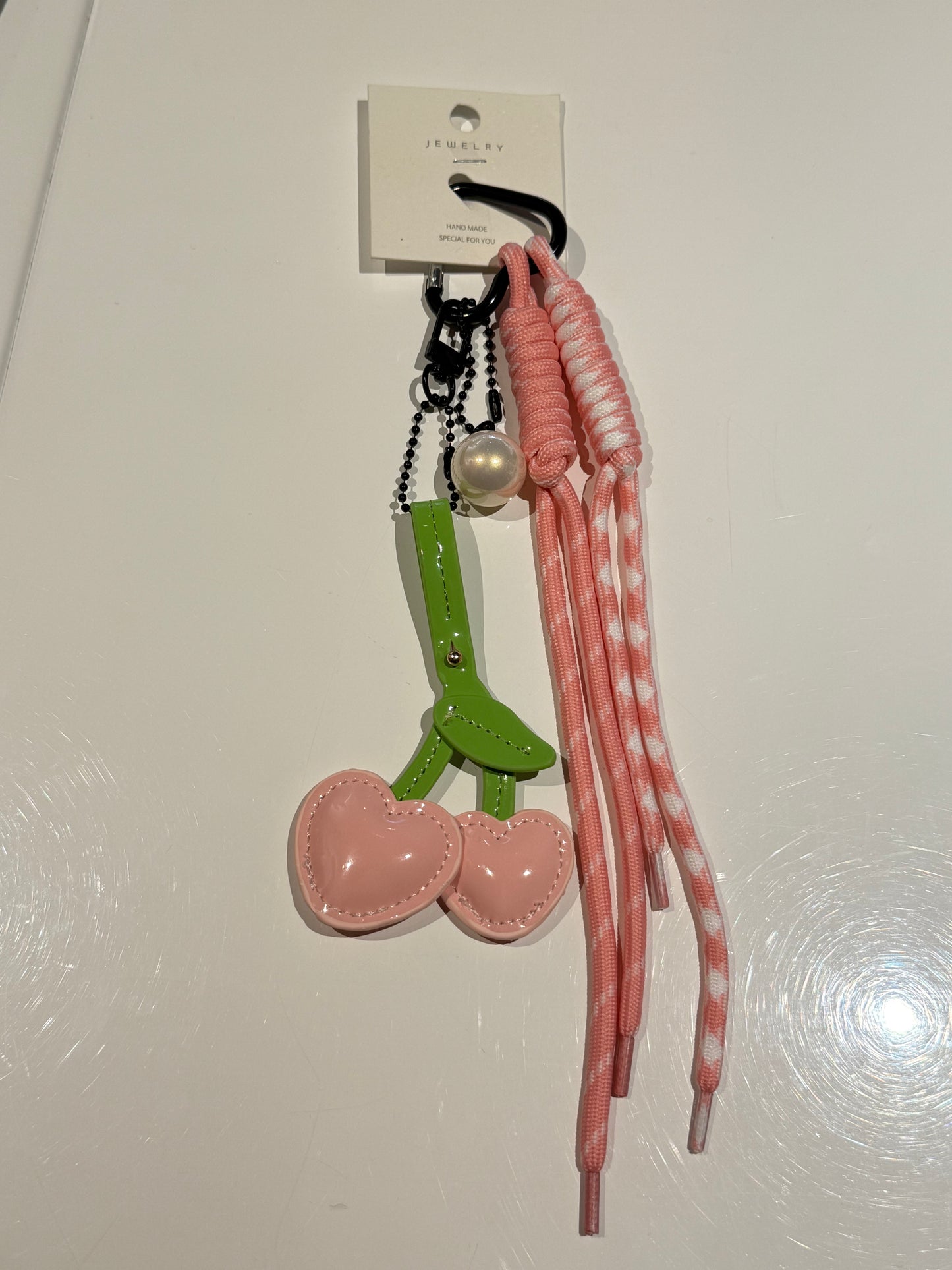 Bagcharm kers roze