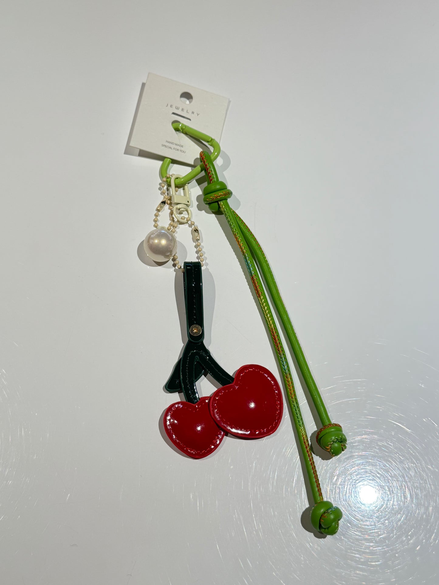 Bagcharm kers rood