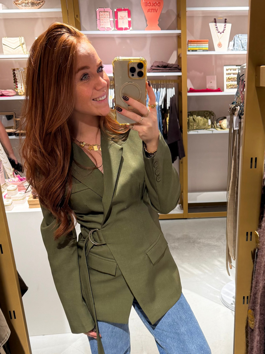 Blazer overslag groen