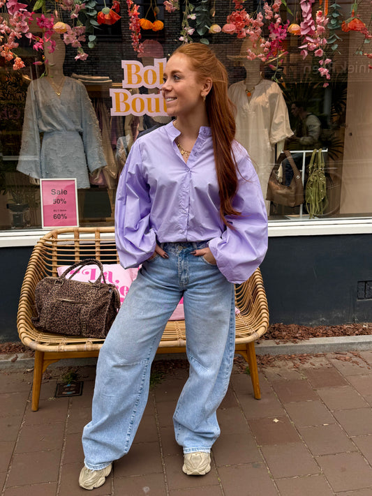 Lange mouw ballon blouse