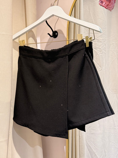 Black sparkle skort