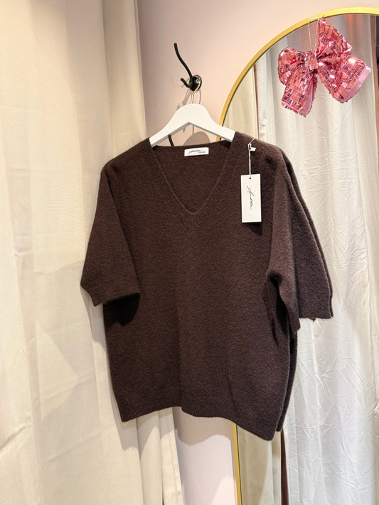 Zacht Gebreid V-Hals Truitje