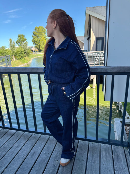 Denim sporty broekje