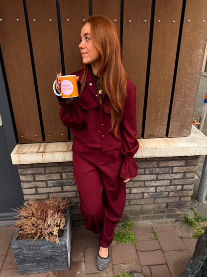 Bordeaux ballon fit pantalon