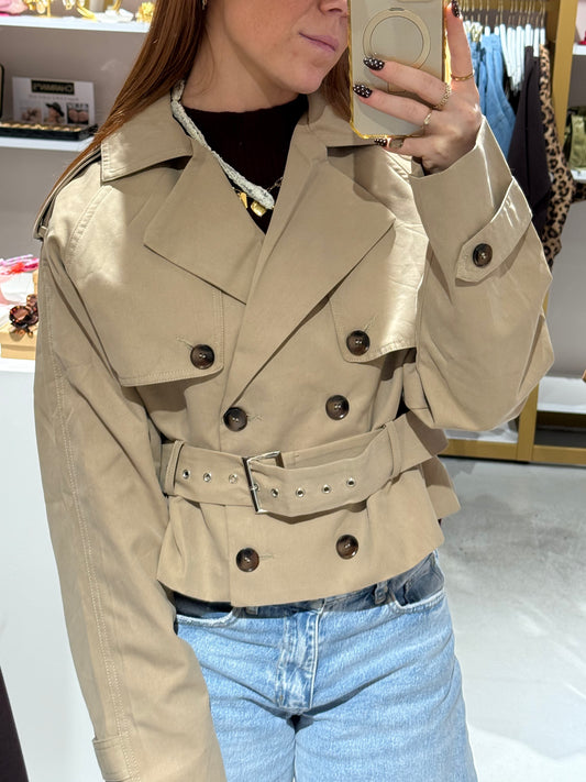 Cropped trenchcoat