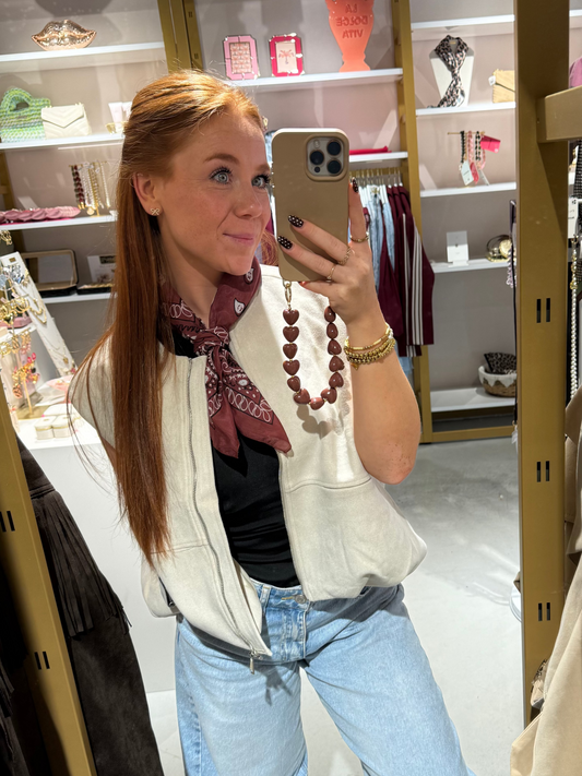 Soft suède gilet