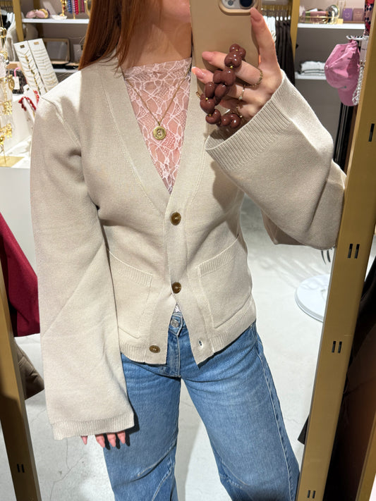 Soft sand cardigan