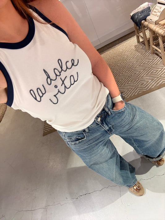 Dolce vita singlet white