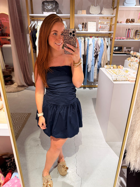 Navy ballon dress