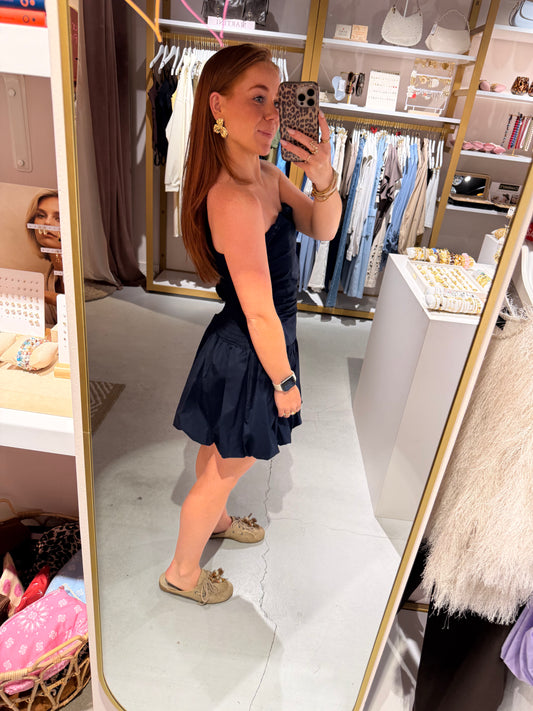 Navy ballon dress