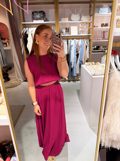 Lurex set fuchsia