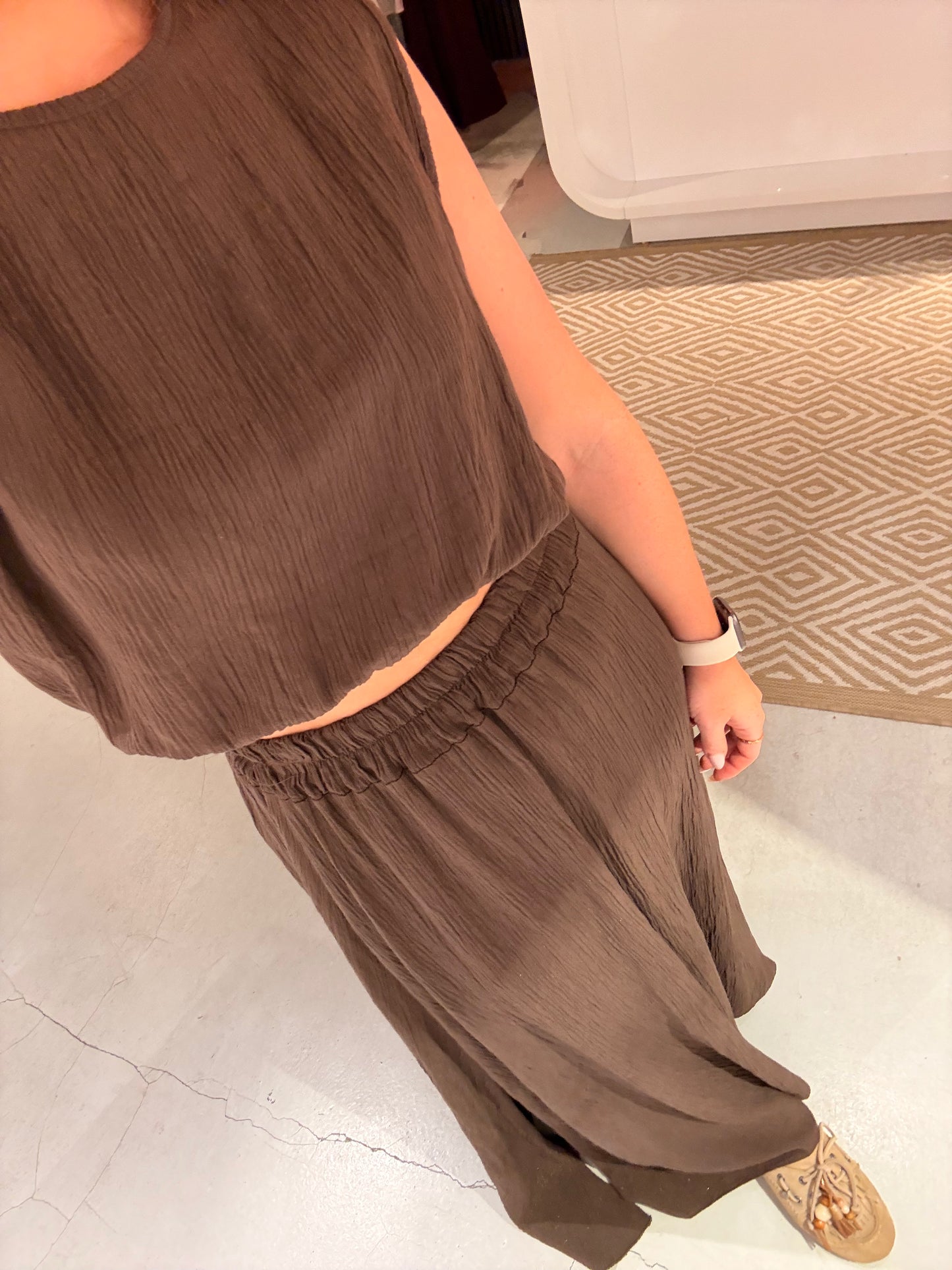 Lurex set brown