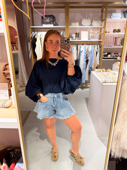 Top Annemarie navy