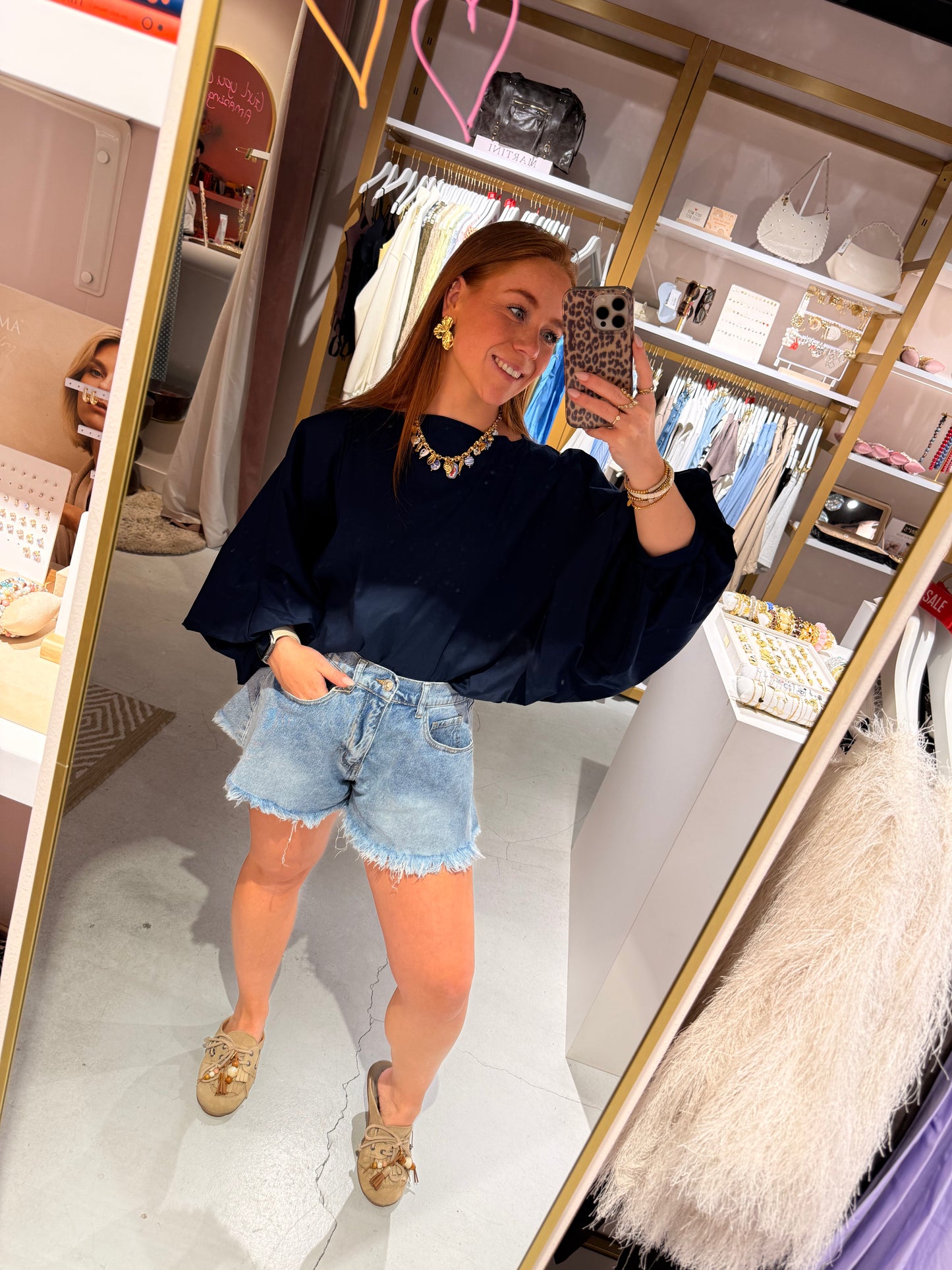 Top Annemarie navy