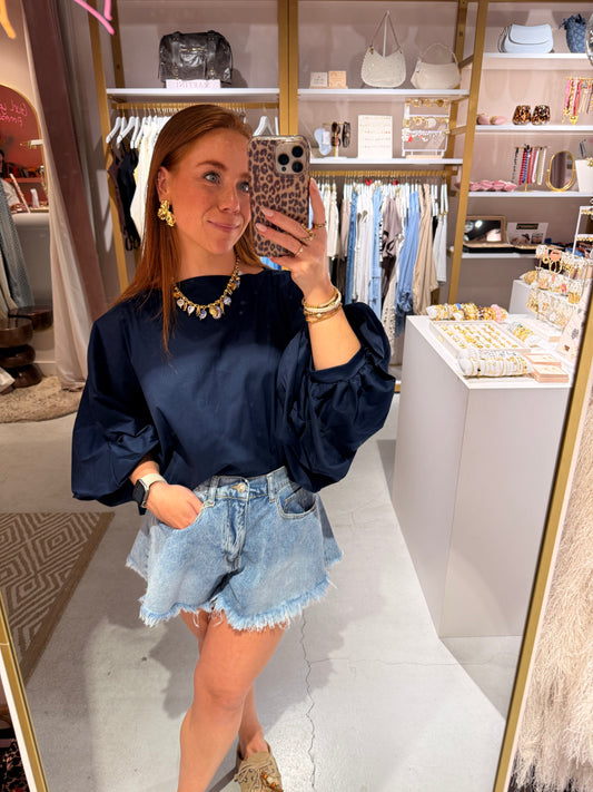 Top Annemarie navy