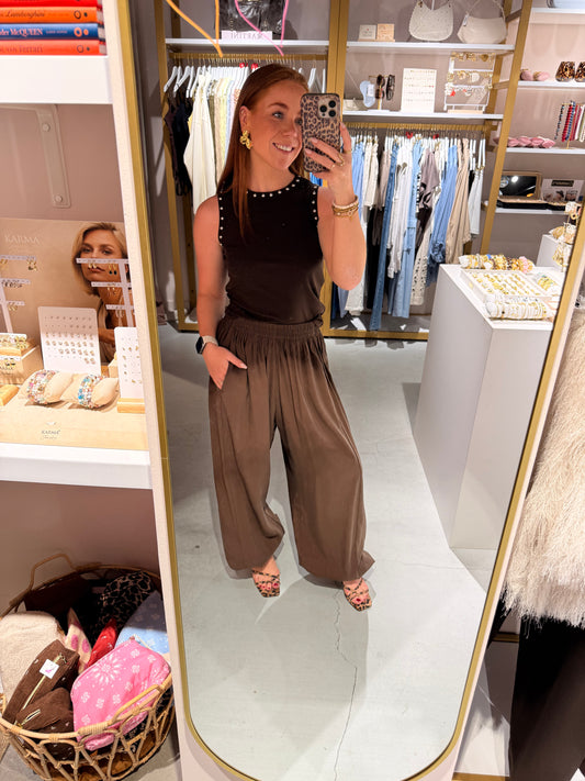 Ballonfit broek brown
