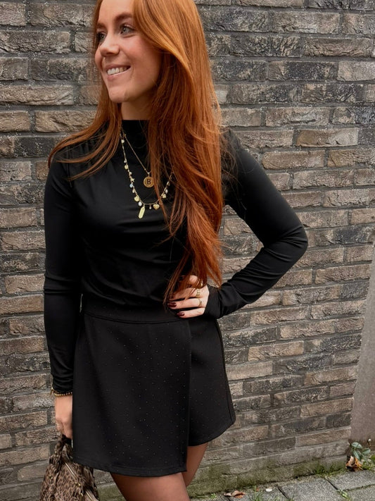 Black sparkle skort