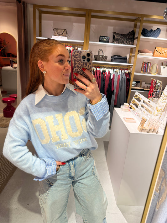 SOHO knitted trui blue