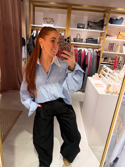 Blouse pinstripe strass